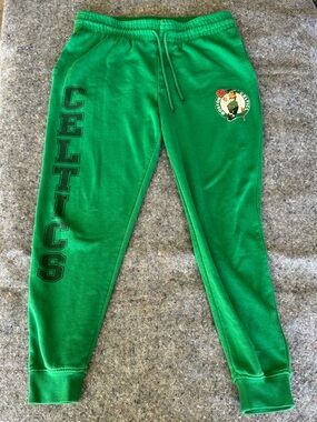 Ultra Game NBA Boston Celtics Men's Jogger Sweatpants Green Size L Large Logo